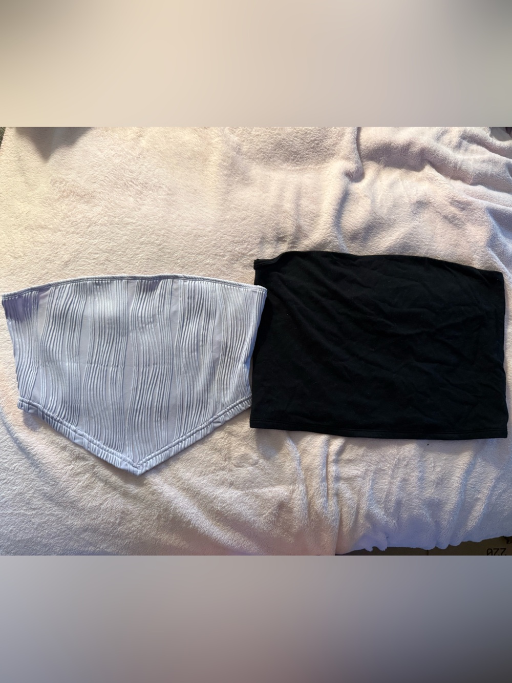 wild fable Black Tube Top and lavender Pleated Bandana Top - Girls